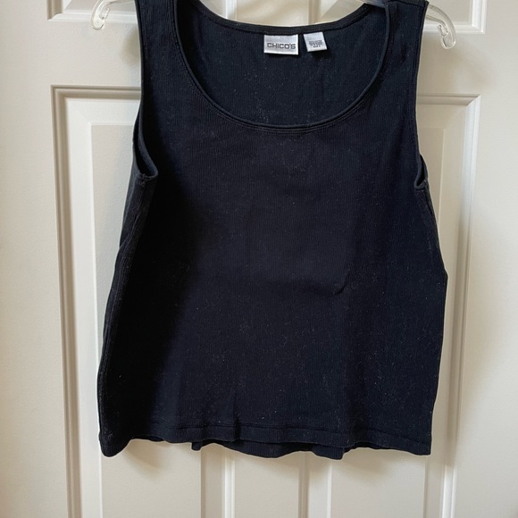 CHICO'S Sleeveless Knit Shell Top Size Medium - Picture 2 of 6